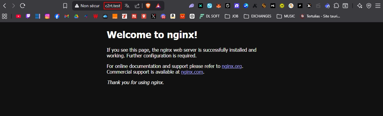 Résultat final — les deux sites s'affichent correctement via HAProxy