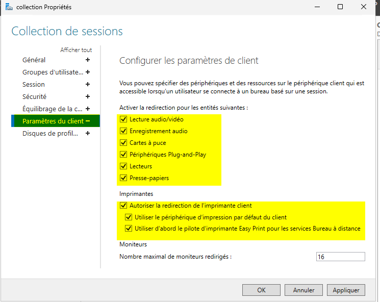 Modification &eacute;l&eacute;ments collection
